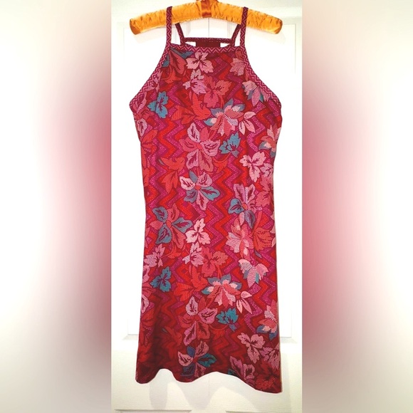 PrAna Kaley Recycled Polyester Active Dress in Rosewood Floral, Size M - Picture 9 of 13